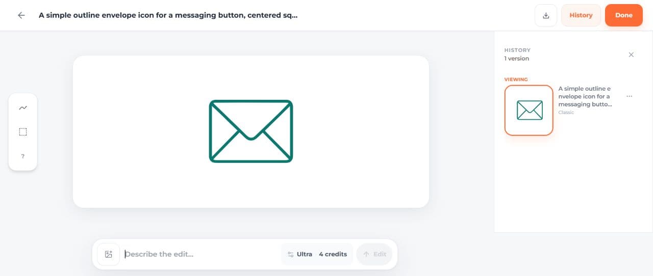 Teal envelope generated from the exact-color prompt