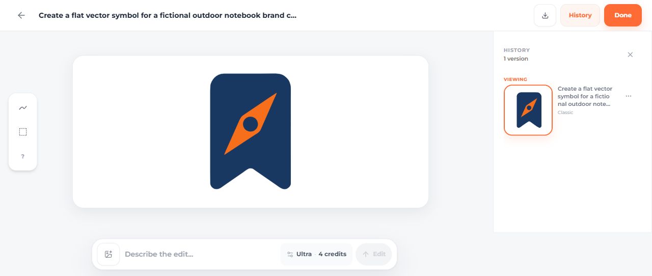 Fieldnote's generated bookmark and compass in the SVG AI editor